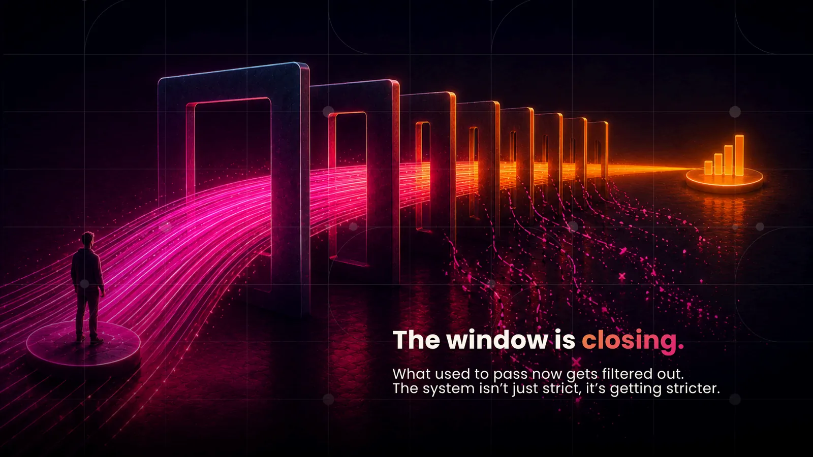 The window is closing, what used to pass now gets filtered out, the system isn't just strict, it's getting stricter