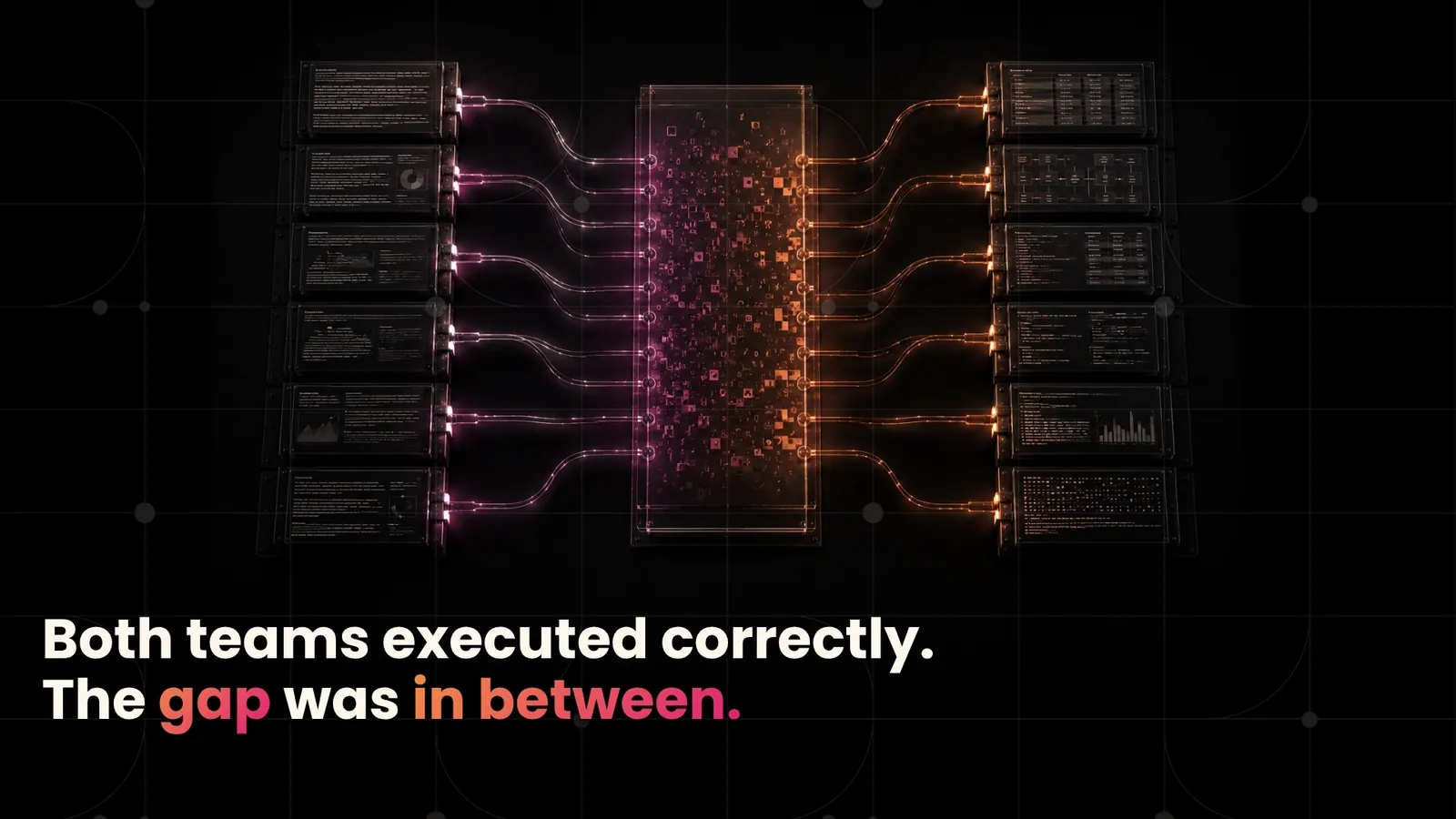 Both teams executed correctly. The gap was in between.